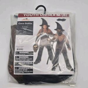 Corn Goblin Halloween Costume Youth Kids Unisex Size Medium (8) M(8) 4-Piece Set